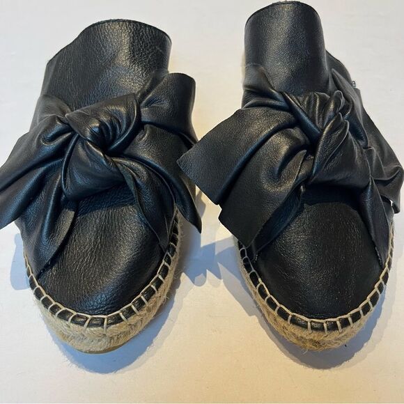 Sam Edelman Women's Espadrilles Black Leather Bow Top Size 9M Lynda - Picture 12 of 12